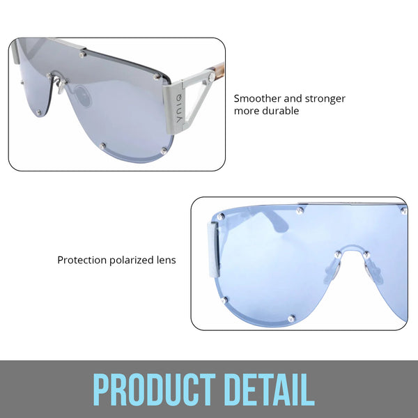 Yniq The Shield One Visor Glasses - Retro Vintage Sunglasses with