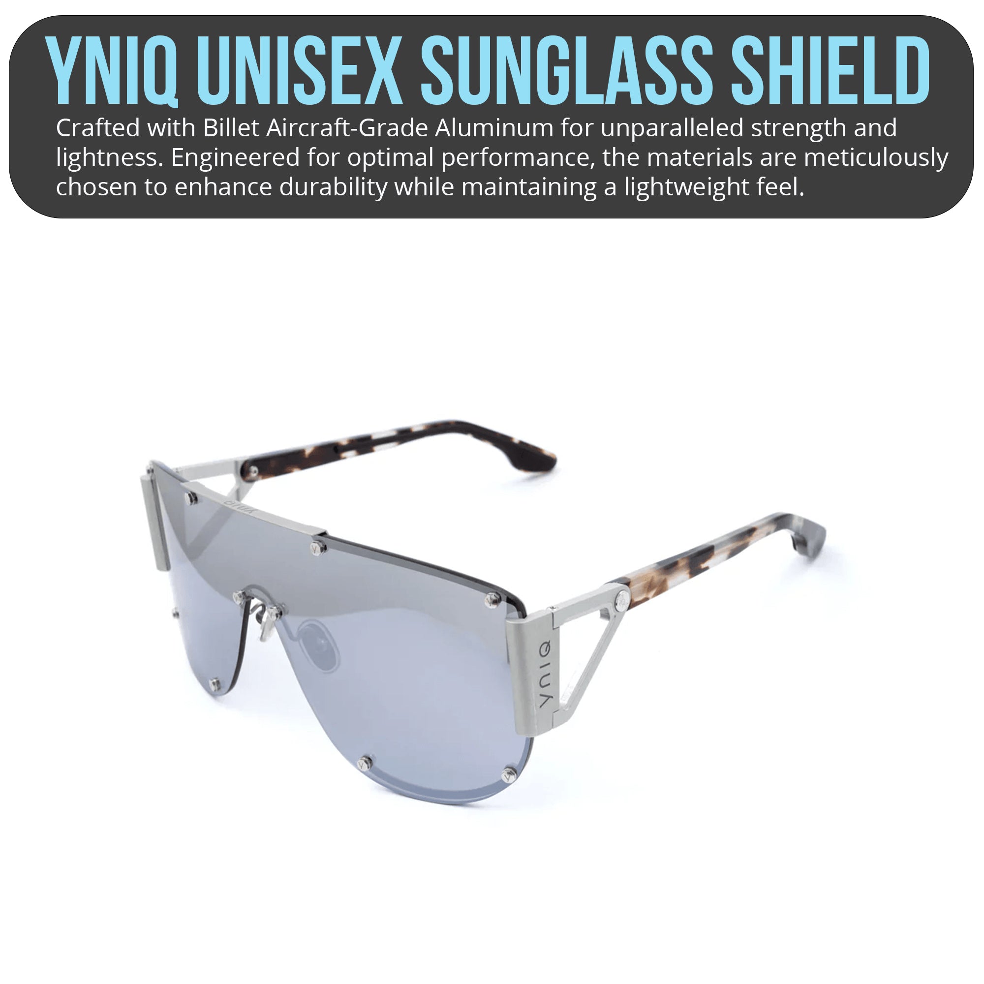 Yniq The Shield One Visor Glasses - Retro Vintage Sunglasses with UV Protection