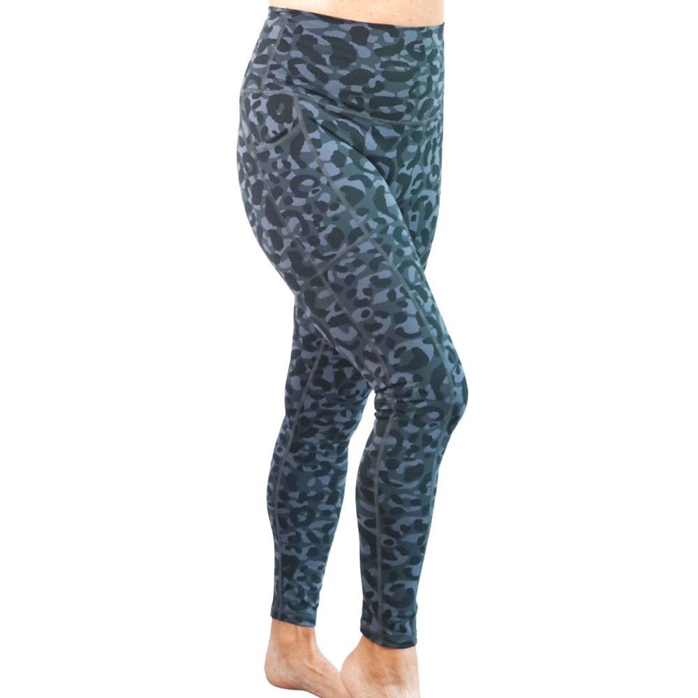 Denise Austin's High Waist Leopard Yoga Leggings with Pockets - Soft T –  Snow Style Shop