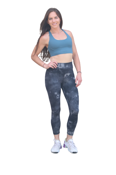 Vita Atletica High Waist Tie Dye Yoga Leggings Tummy Control Capri Length Stretch Athletic Workout Pants