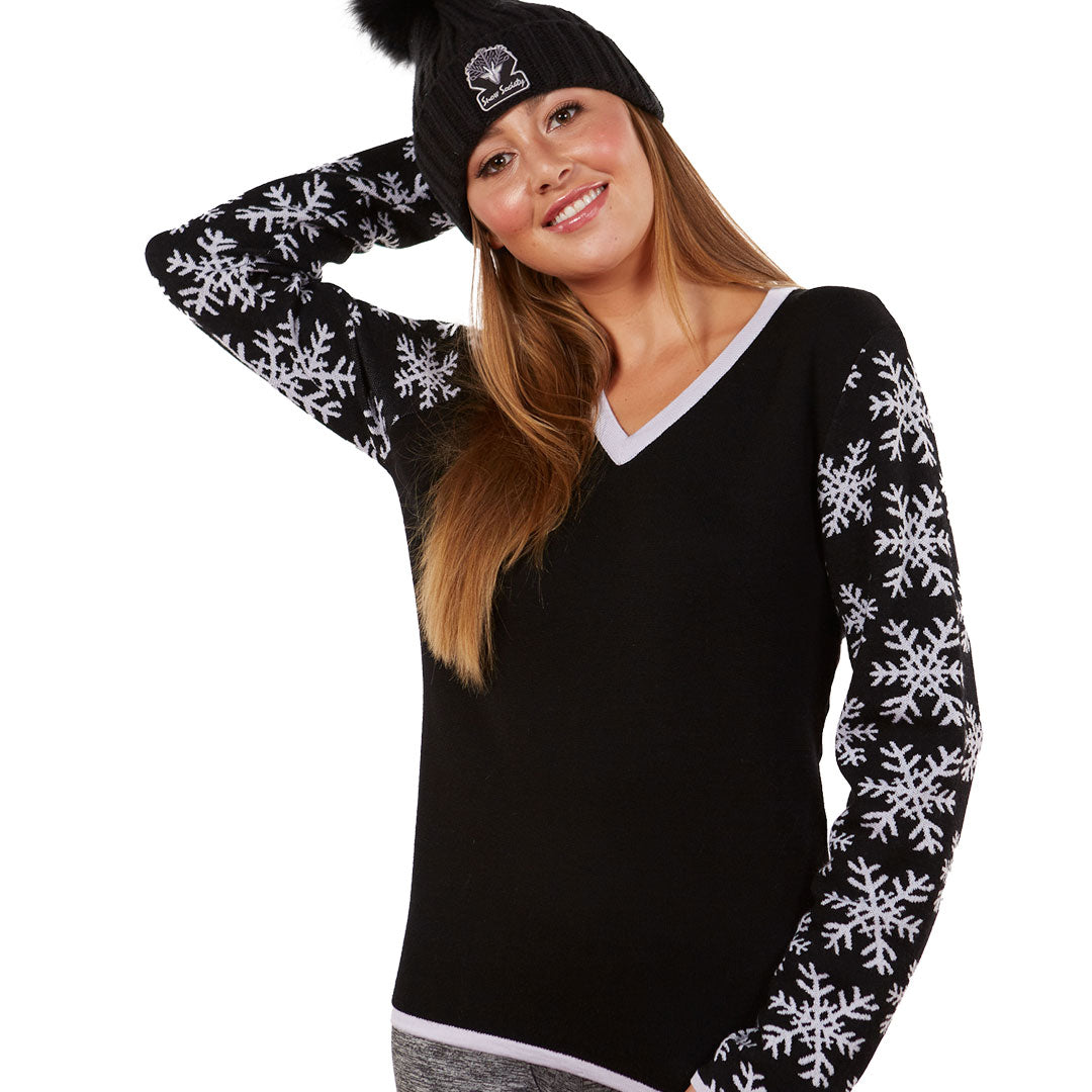 Snowflake pattern Women's Ski Sweater