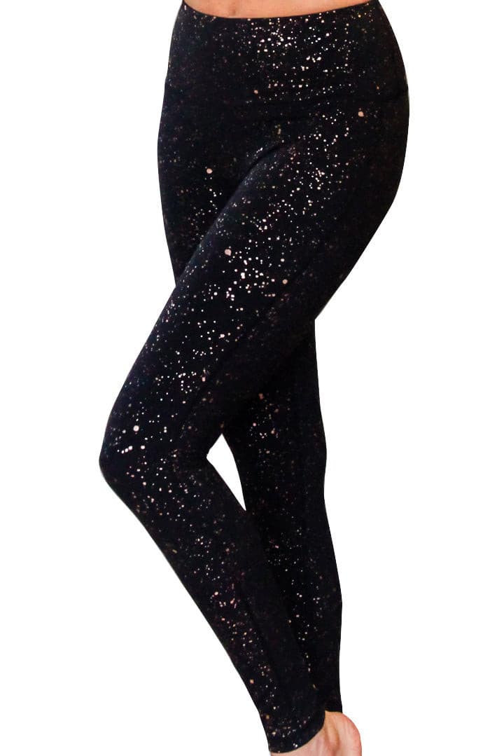Donatella Mid-Waist Activewear Sparkle Leggings.