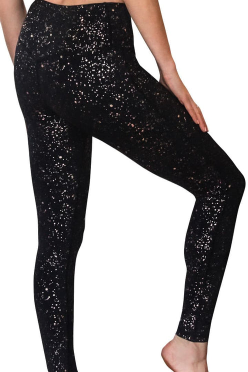 Donatella Mid-Waist Activewear Sparkle Leggings.